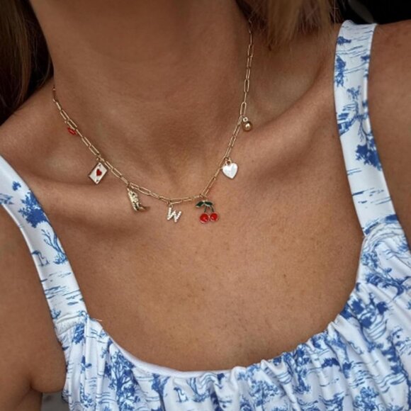 Elegant Initial Necklace with Western Charms – Perfect for Boho Style Lovers - Picture 4 of 9